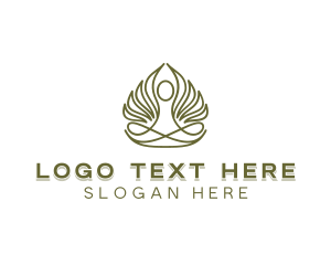 Yogi - Leaf Healing Relaxation logo design
