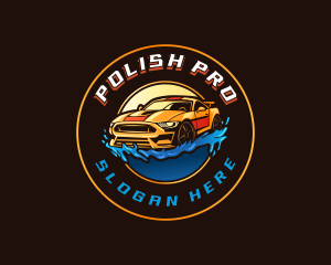 Polish - Car Wash Detailing logo design