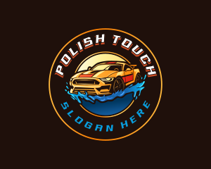 Polish - Car Wash Detailing logo design