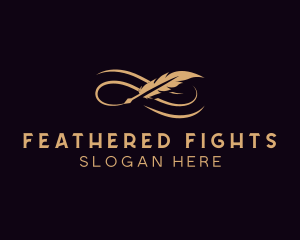 Elegant Feather Writing  logo design