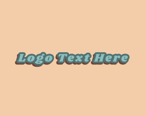 60s - Vintage Pop Wordmark logo design