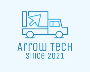 Truck Arrow Cursor logo design