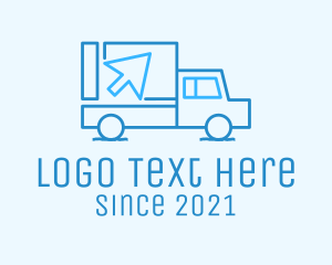 Delivery Service - Truck Arrow Cursor logo design