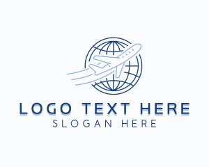 Shipping - Globe Logistics Plane logo design