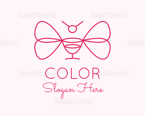 Butterfly Wine Glass Logo