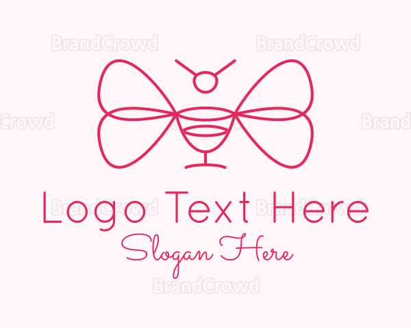 Butterfly Wine Glass Logo