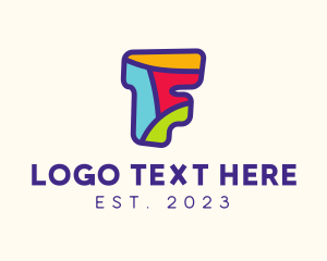 Child - Fun Puzzle Letter F logo design
