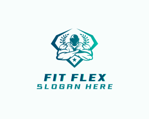 Workout - Gym Muscle Workout logo design