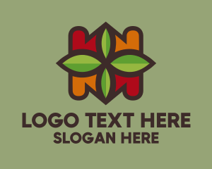 Ecological - Autumn Leaf Pattern logo design