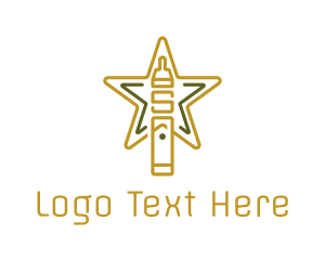 Hookah - Golden Star Vape logo design