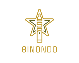 E Cigarette - Golden Star Vape logo design
