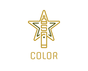 Nicotine - Golden Star Vape logo design