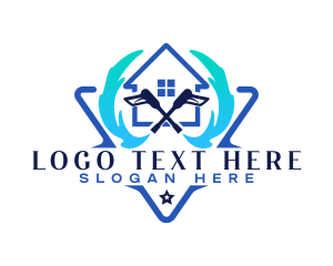 Pressure Washer - Home Power Cleaning logo design