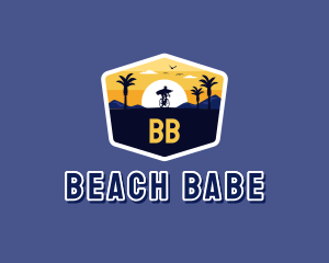 Sunset Beach Getaway logo design