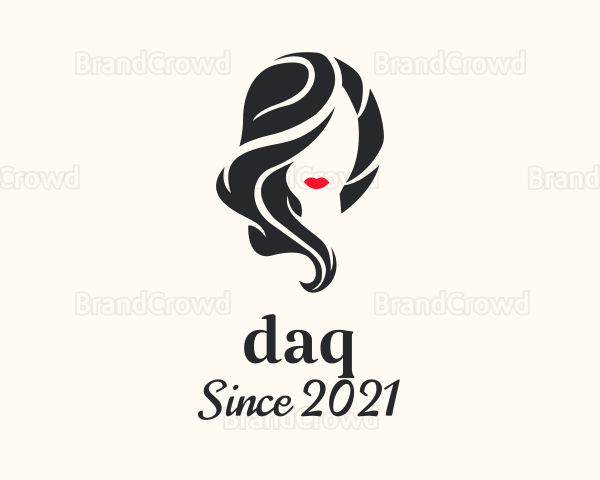 Minimalist Hairstylist Woman Logo