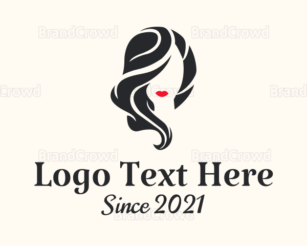 Minimalist Hairstylist Woman Logo