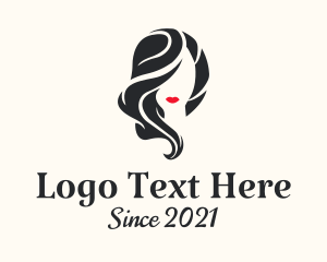 Makeup Artist - Minimalist Hairstylist Woman logo design