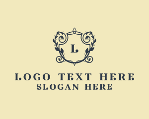Hotel - Floral Shield Boutique logo design