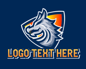 Dragon - Dragon Shield Mascot logo design