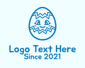 April - Easter Egg Mascot logo design