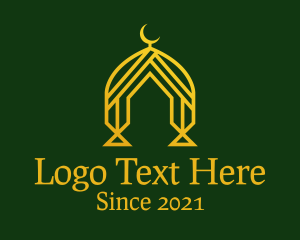 Line Art - Muslim Religious Temple logo design