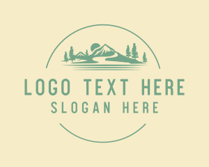 Mountain Hiking Adventure Logo