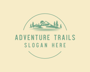 Mountain Hiking Adventure logo design