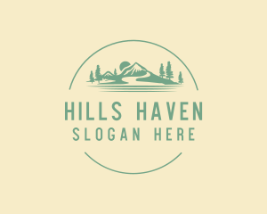 Mountain Hiking Adventure logo design