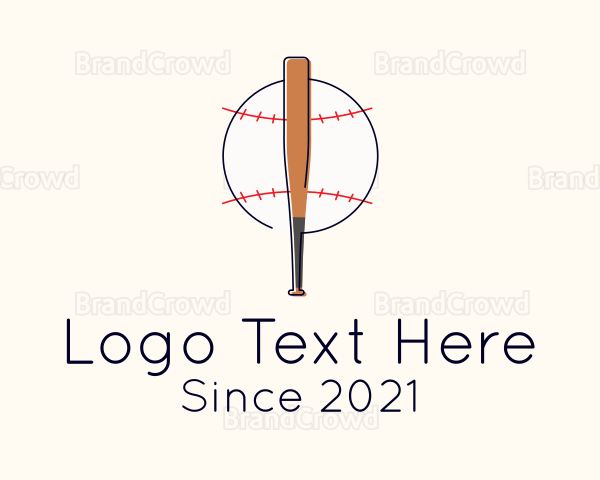 Baseball Bat Ball Logo