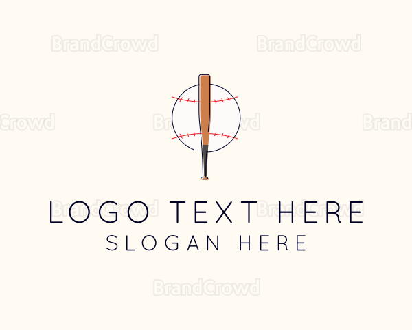 Baseball Bat Ball Slugger Logo