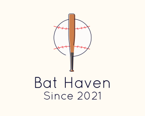 Bat - Baseball Bat Ball logo design