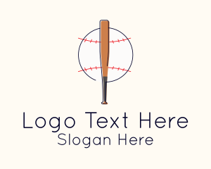 Baseball Bat Ball Logo