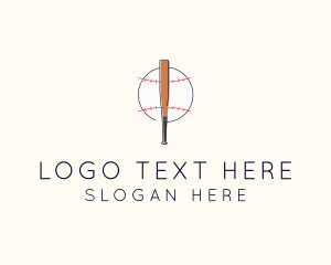 Slugger - Baseball Bat Ball Slugger logo design