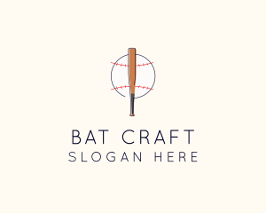 Bat - Baseball Bat Ball Slugger logo design