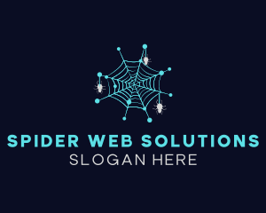 Arachnid - Spider Network Web logo design