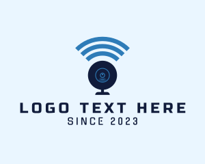 Lens - Webcam WiFi Signal logo design