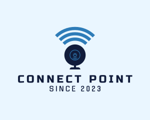 Meeting - Webcam WiFi Signal logo design