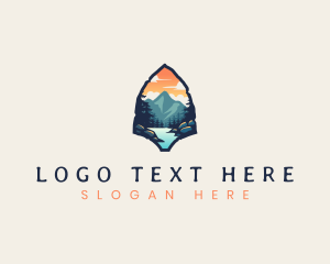 Hillside - Cloudy Outdoor Mountain logo design