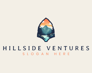 Hillside - Cloudy Outdoor Mountain logo design