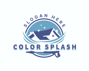 Pressure Washer Home Cleaning logo design