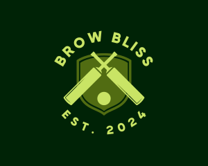 Cricket Bat Ball logo design