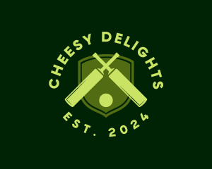 Cricket Bat Ball logo design