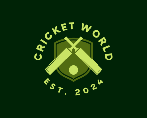 Cricket Bat Ball logo design