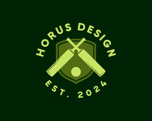 Cricket Bat Ball logo design