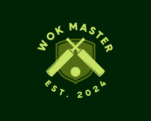 Cricket Bat Ball logo design