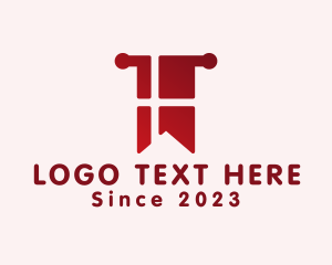 Label - Bookmark Flag Cross logo design