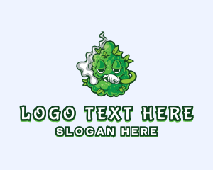 Tounge - Cannabis Leaf Marijuana logo design