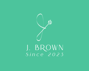 Floral Letter J logo design