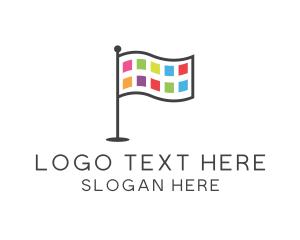 Technology - Application Developer Flag logo design