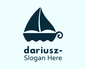 Simple Viking Boat Logo